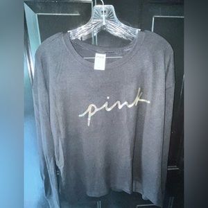 EUC PINK Fuzzy & Soft PJ Top - Sz XL